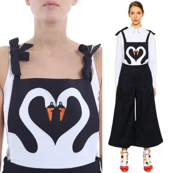 Vivetta Alberta Swans Stretch Cotton Jumpsuit – Size 38 - Picture 1 of 12